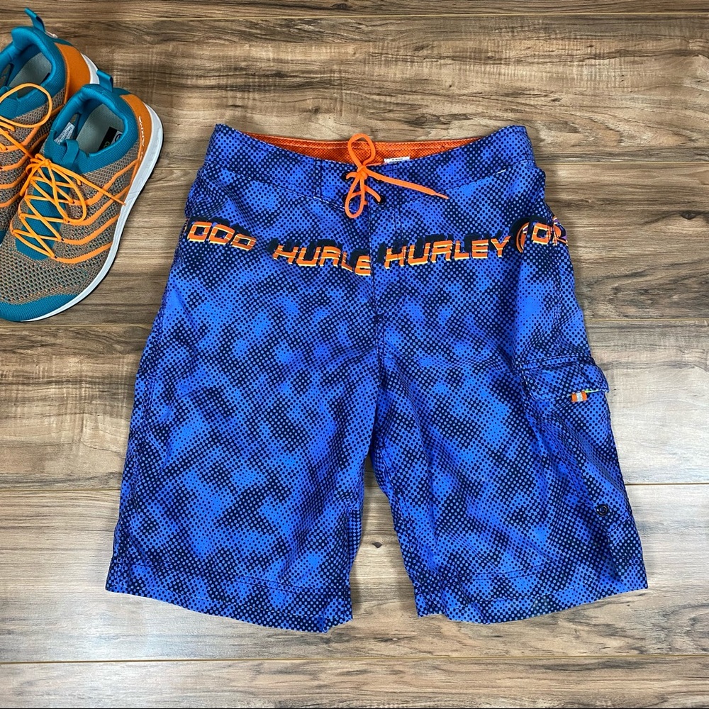 Hurley Board Shorts Men's 30 Color Blue Orange